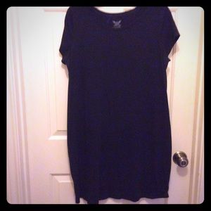 Faded Glory L(12-14) black cap sleeve A-line dress